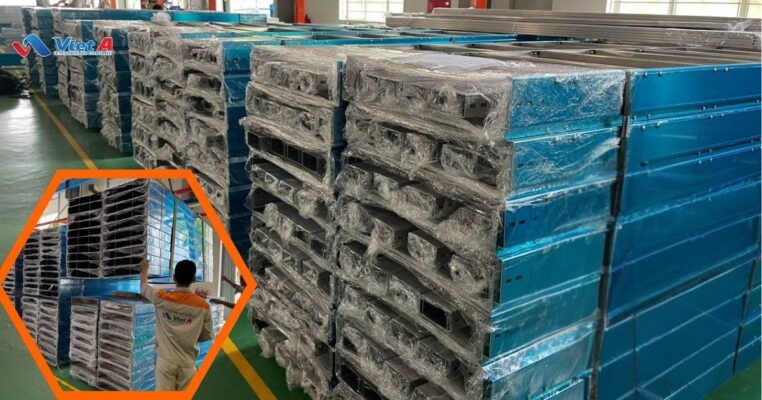 Hệ Thống thang máng cáp nhôm cao cấp được Việt Á sản xuất tại nhà máy 